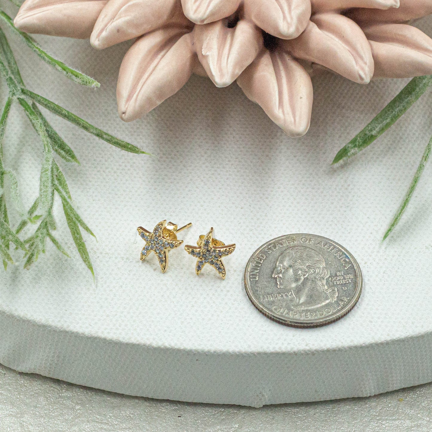 Cz Starfish Stud Earrings