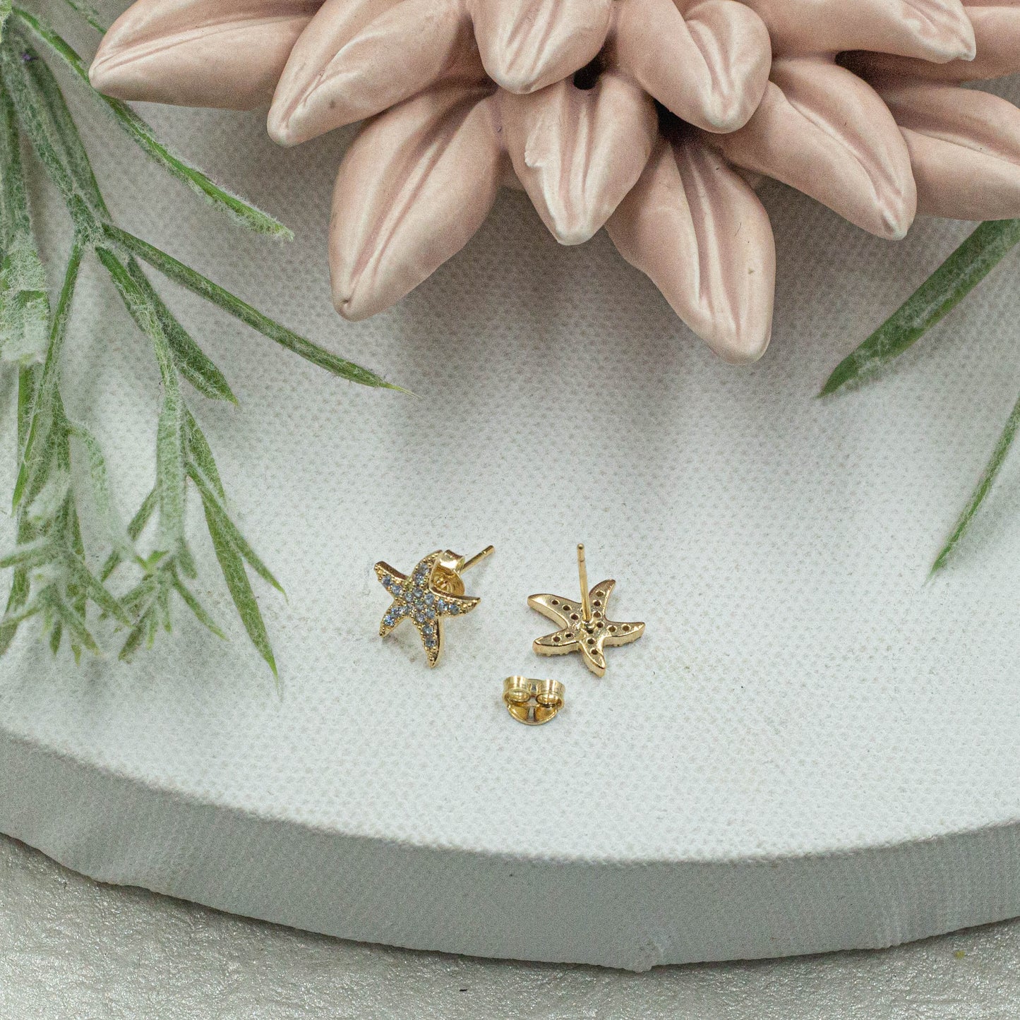 Cz Starfish Stud Earrings