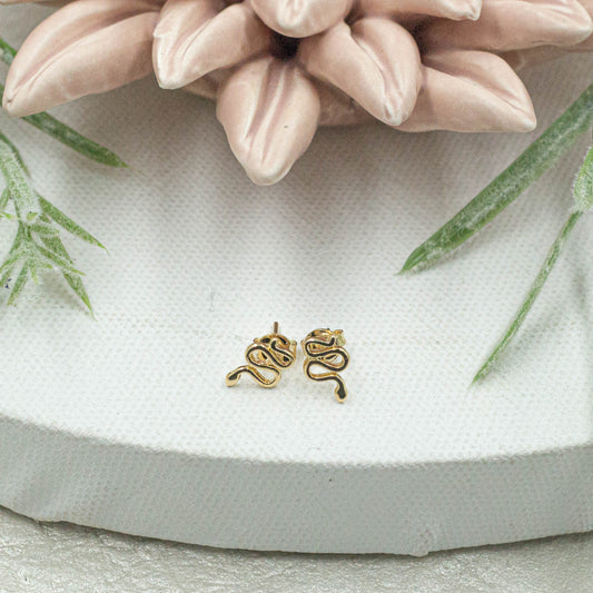 Tiny Snake Stud Earrings