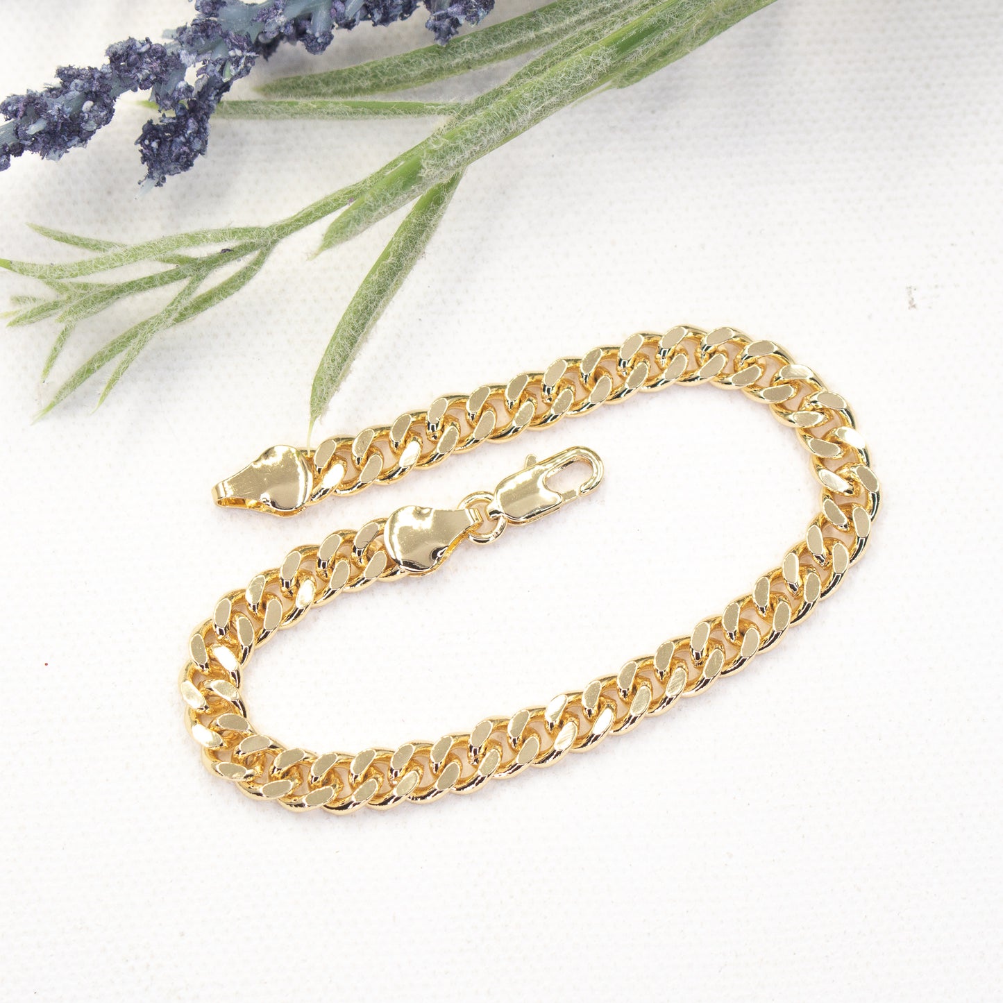 Cuban Link Chain Necklace Bracelet 6mm