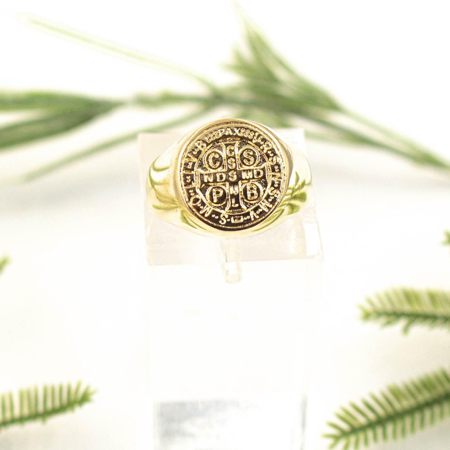 Saint Benedict Medal Ring for Man, Saint Benedict Exorcism Ring