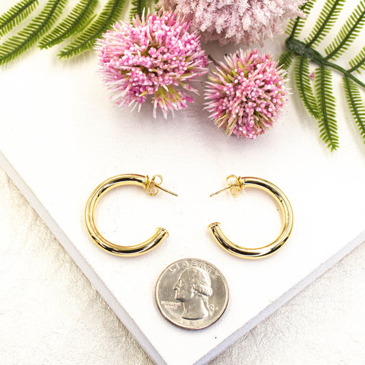 Trendy Open Hoops Earrings 4,5mm