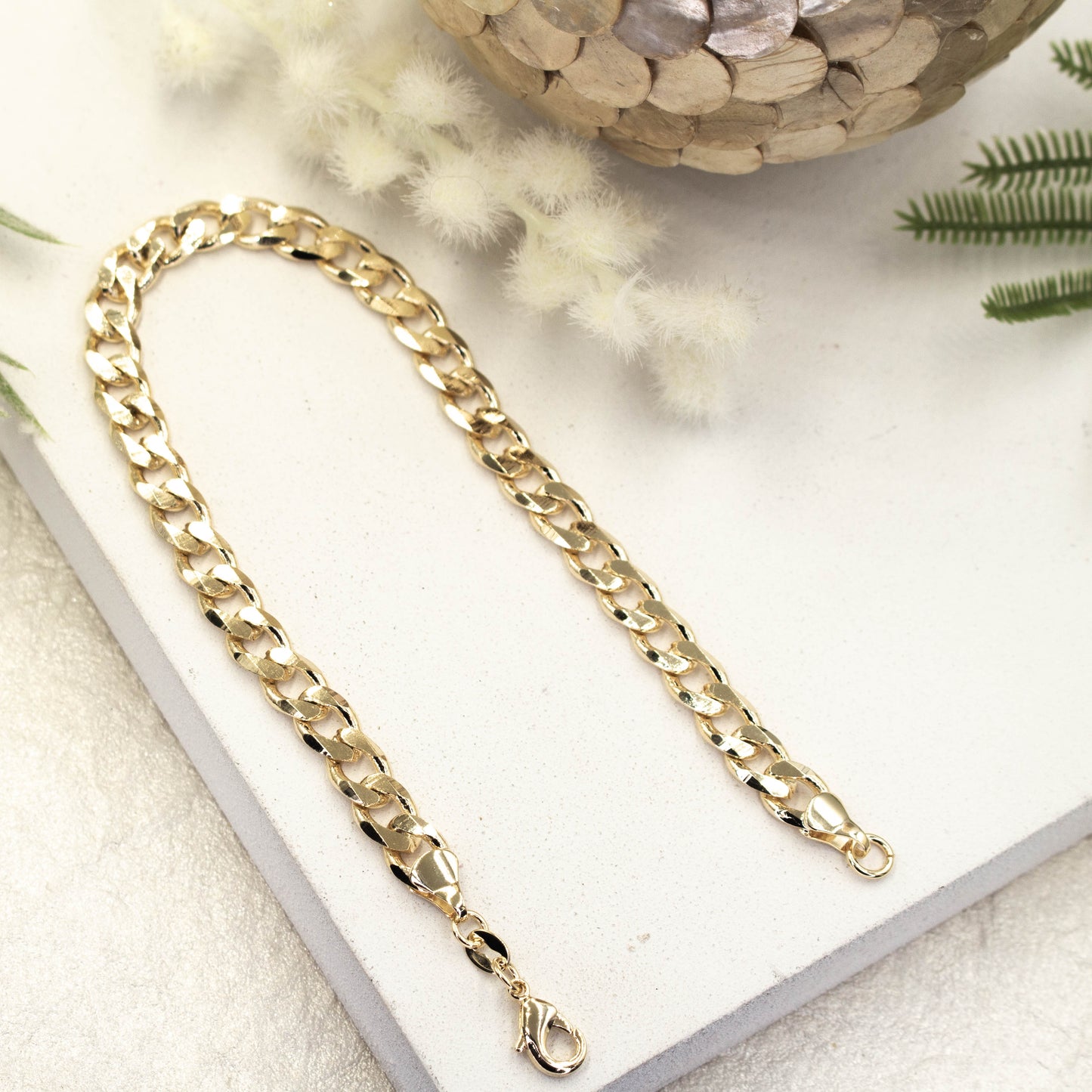 7mm Chunky Cuban Link Chain Anklet