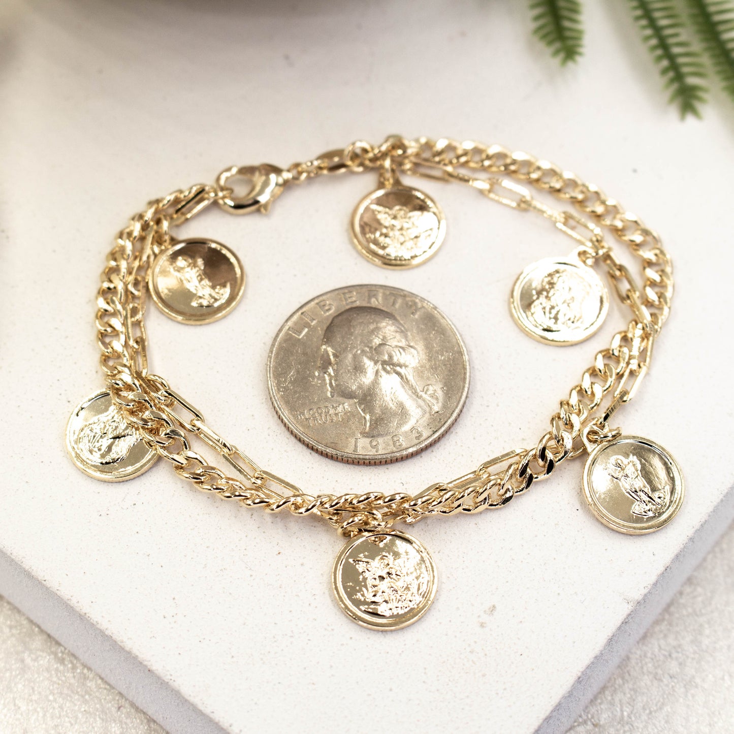 Holy Protector 6 medals Hanging Bracelet