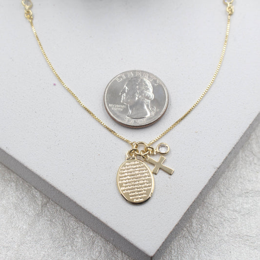 Hail Mary Pendant Necklace