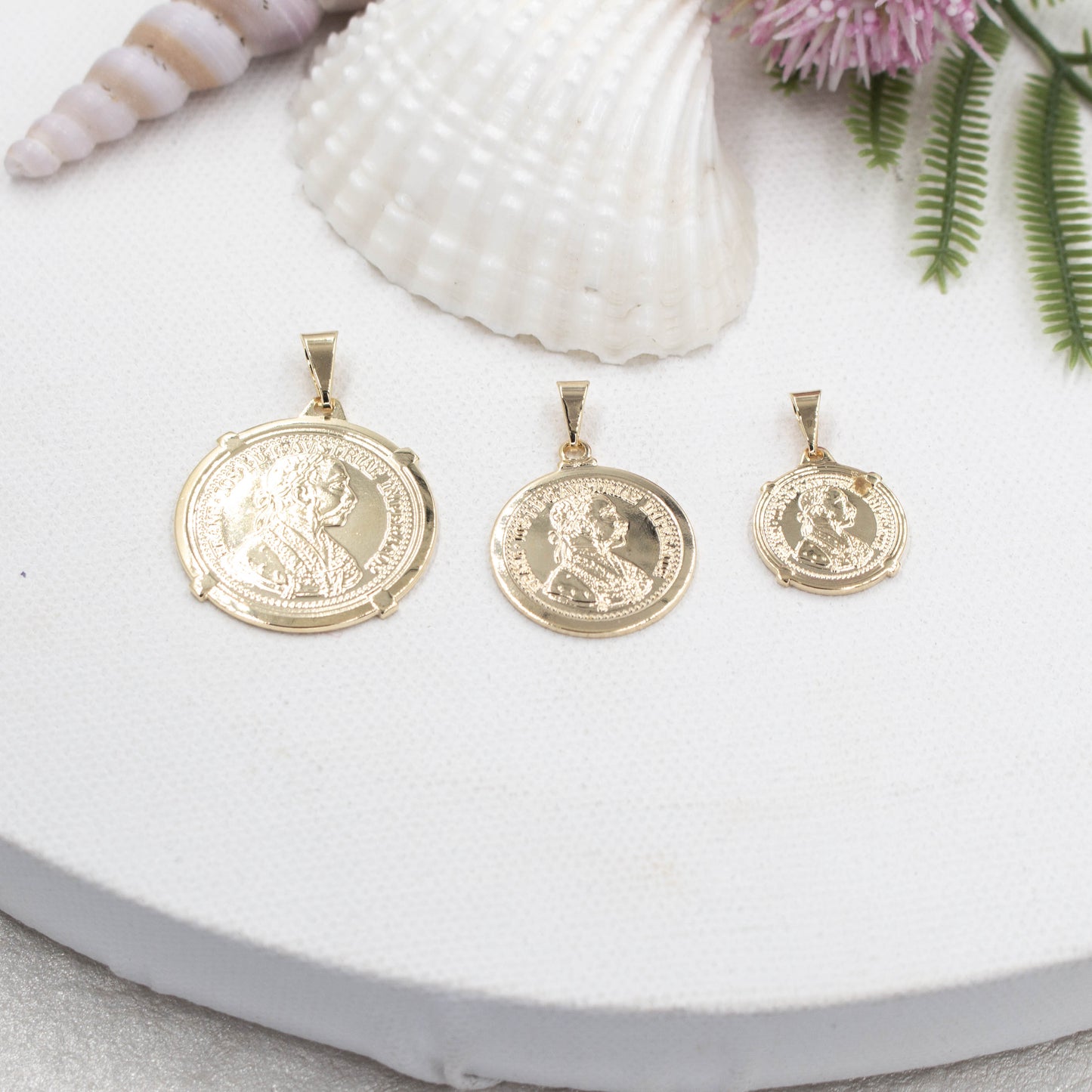 Trendy Coin Medallion Pendant, Austria Coin Different Sizes Available