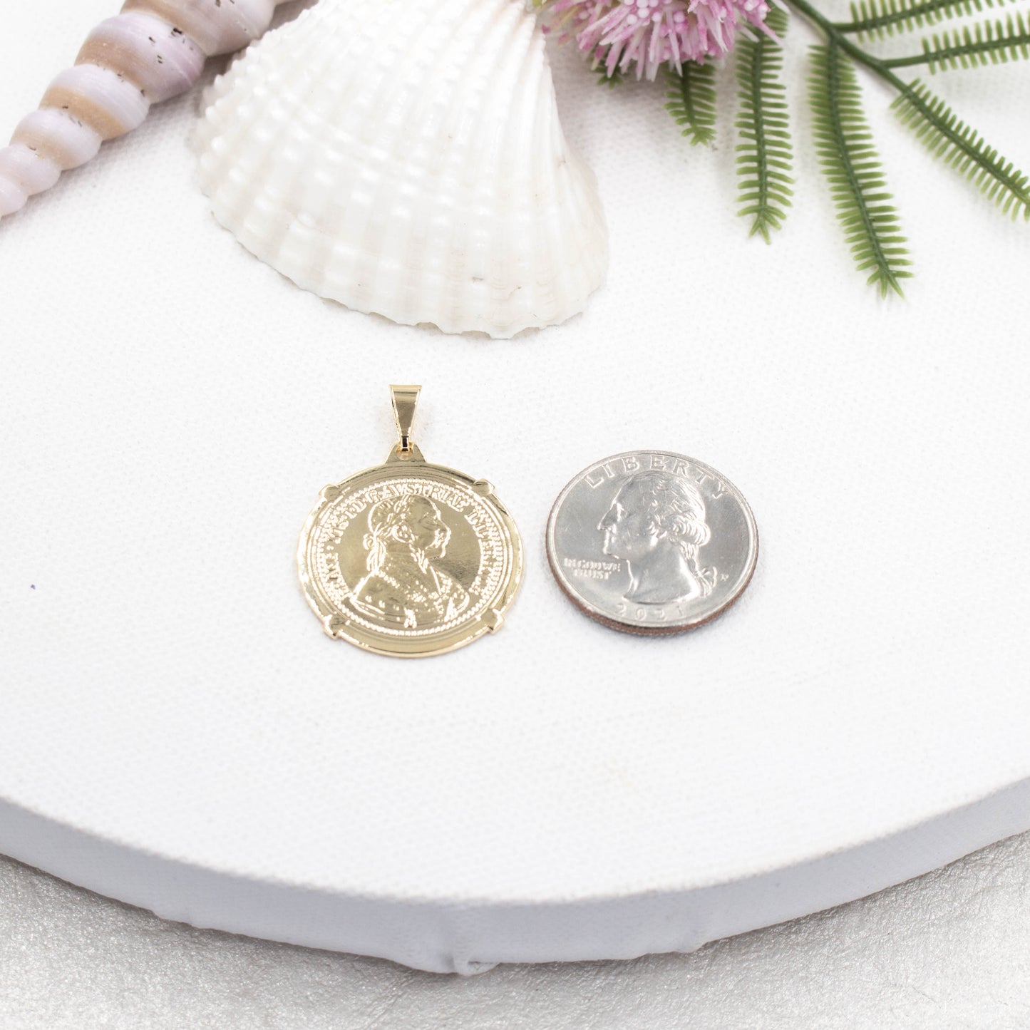 Trendy Coin Medallion Pendant, Austria Coin Different Sizes Available