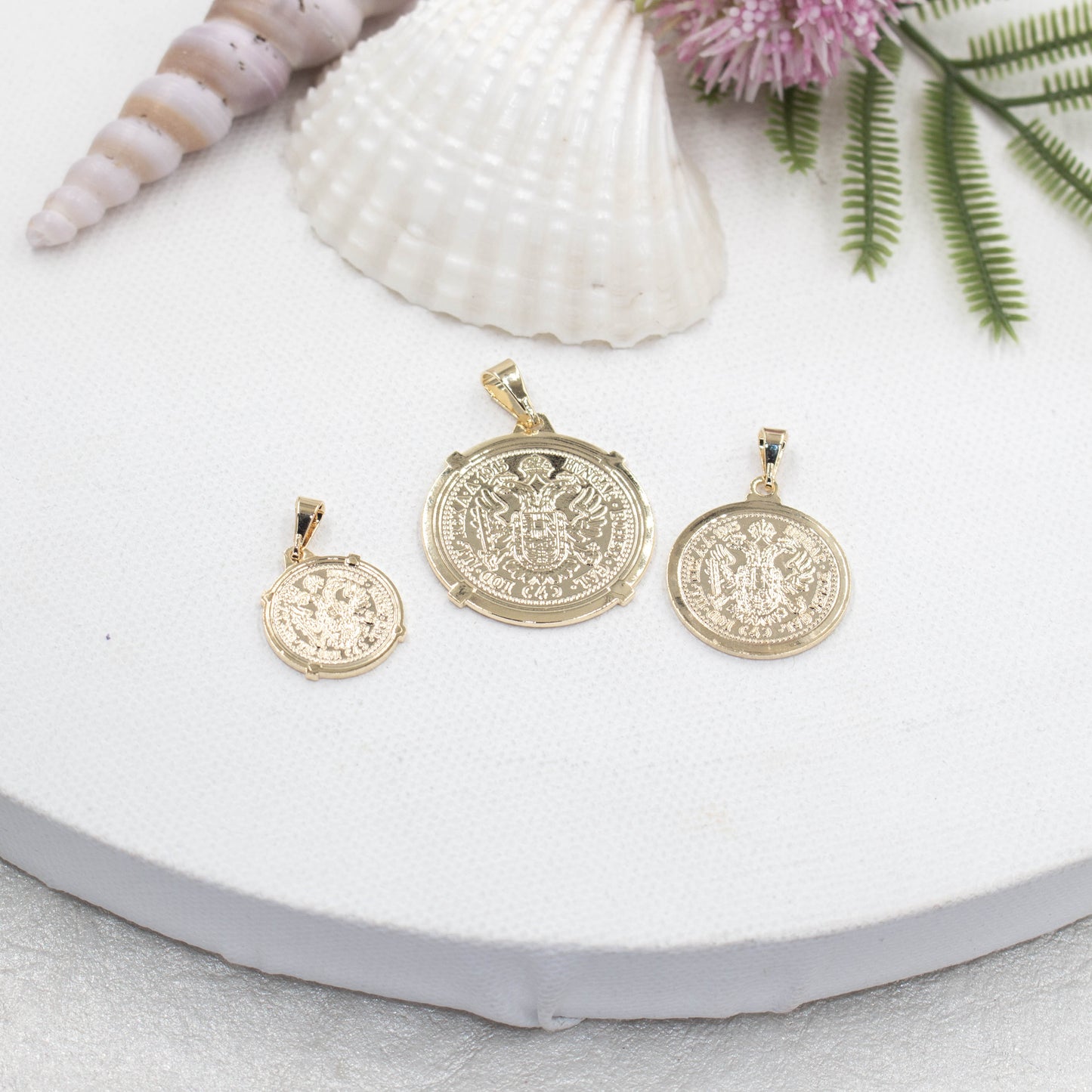 Trendy Coin Medallion Pendant, Austria Coin Different Sizes Available