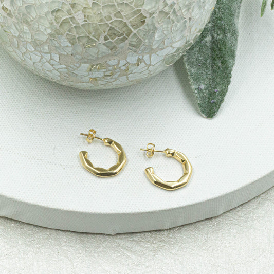 Hexagonal Hoop Earrings