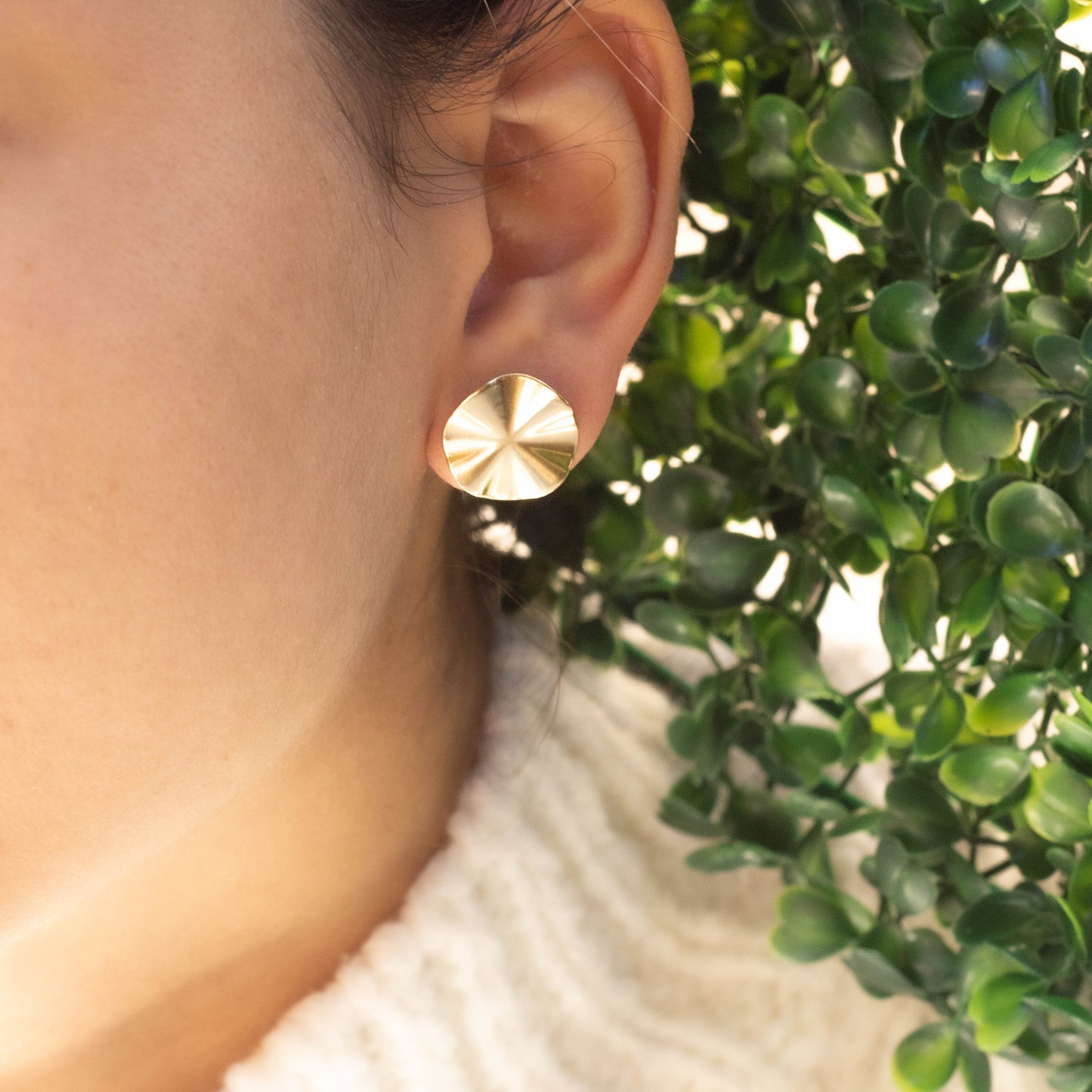 Wave Circle Earrings