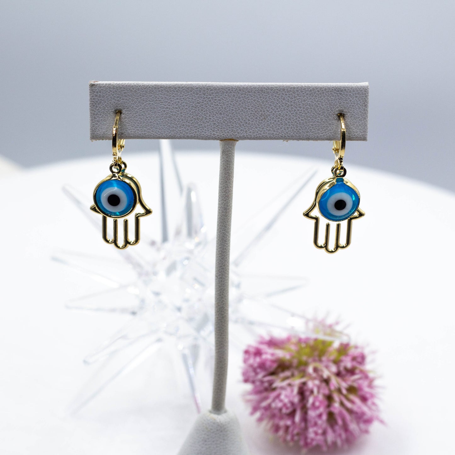 Evil and Hamsa Huggie Earrings