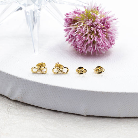 Tiny Infinity Stud Earrings