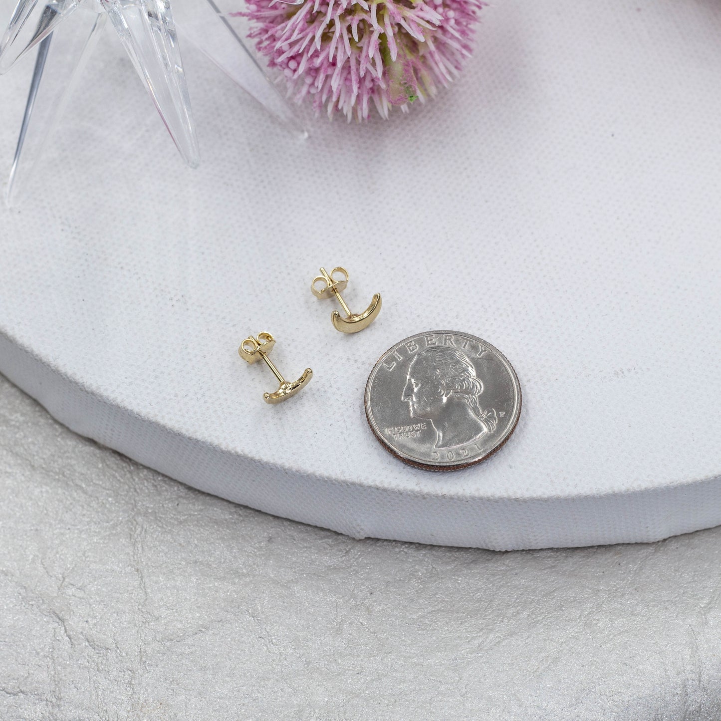 Crescent Stud Earrings