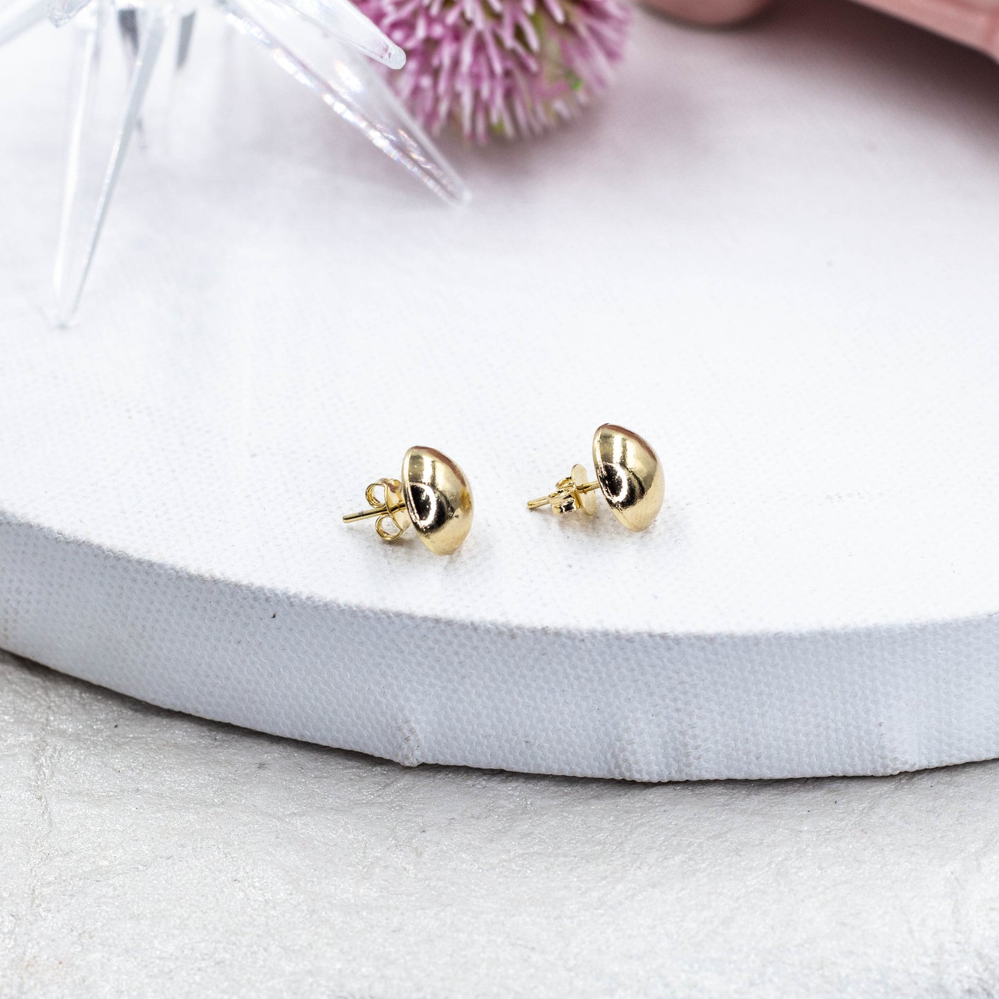 Half Moon Stud Earrings