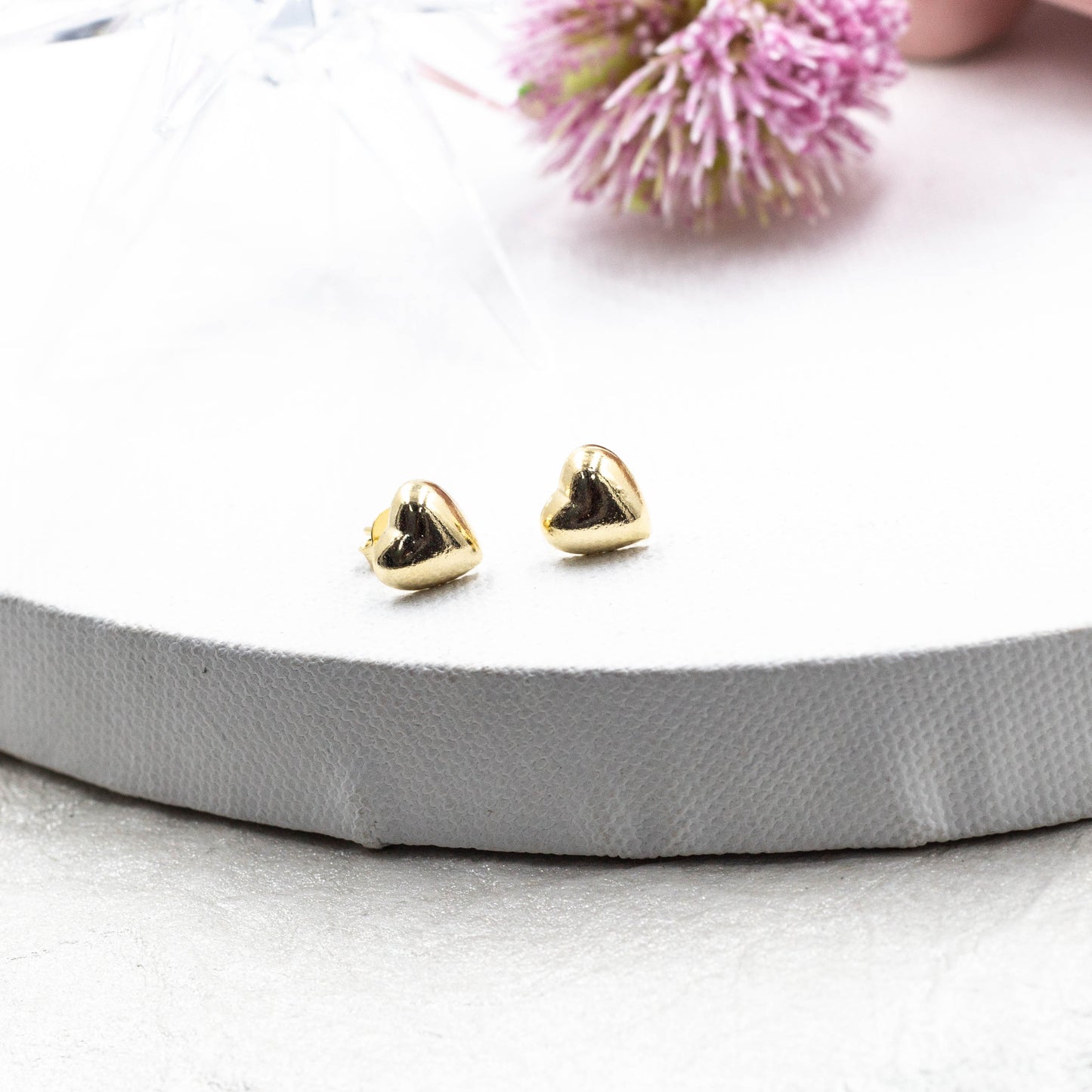 Set of Three Sizes Hearts Stud Earrings