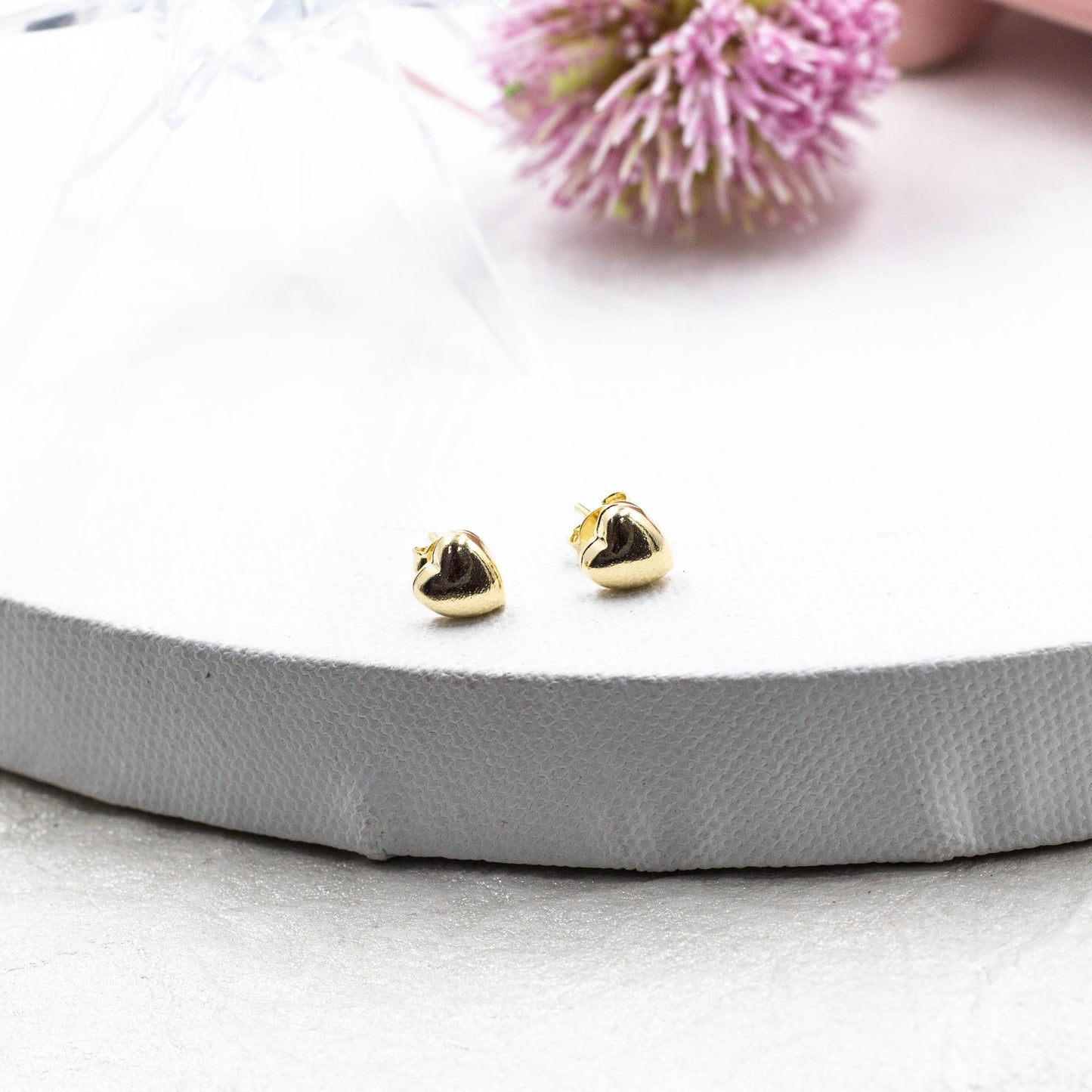 Set of Three Sizes Hearts Stud Earrings