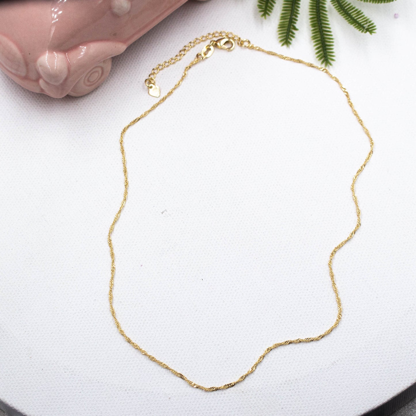 Dainty Tiny Twist Chain Necklace