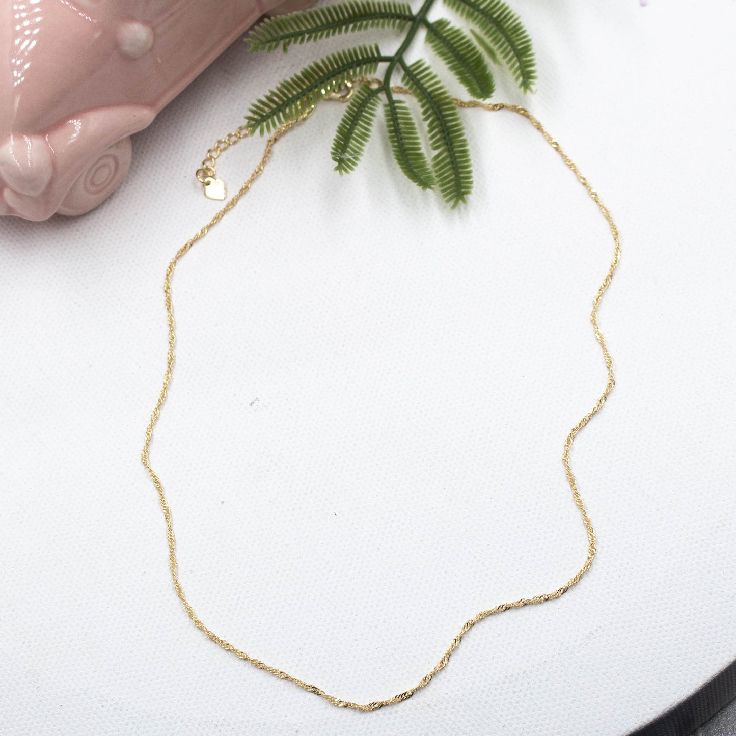 Dainty Tiny Twist Chain Necklace