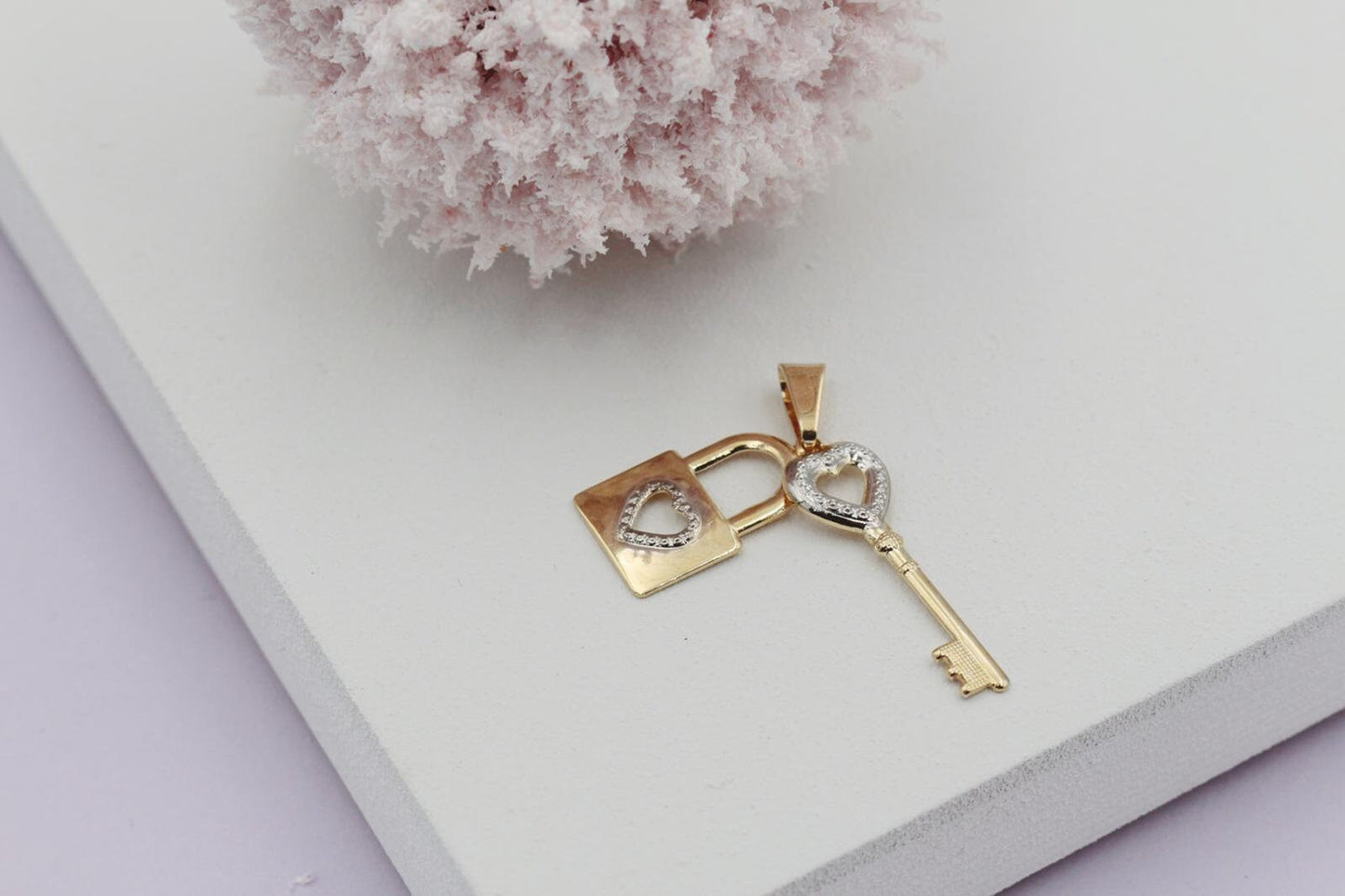 Heart Lock & Key Pendant