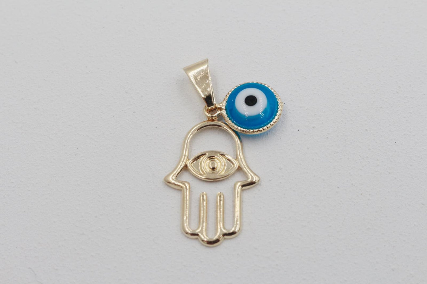 Hamsa Hand Of Fatima Evil Eye Pendant