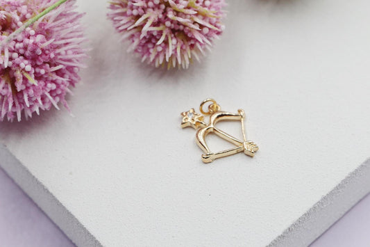 Bow & Arrow Star detail with Cubic Zirconia Stone Pendant