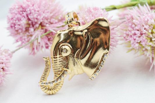 Elephant with Cubic Zirconia Accents Pendant