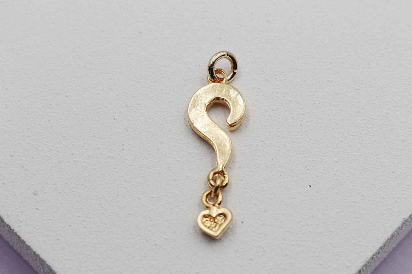 Question Mark Pave Round Cubic Zirconia Pendant