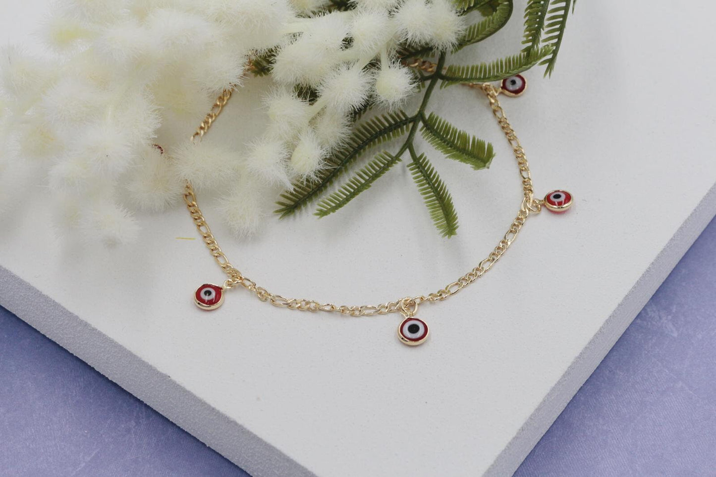 Red Evil Eye Charms Anklet