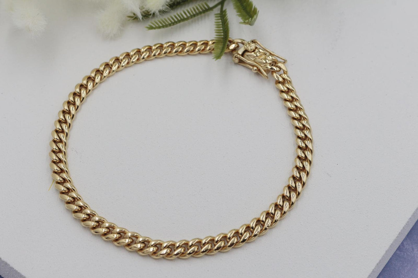 Cuban Chain Open Box Closer Anklet 6mm 8mm 10mm