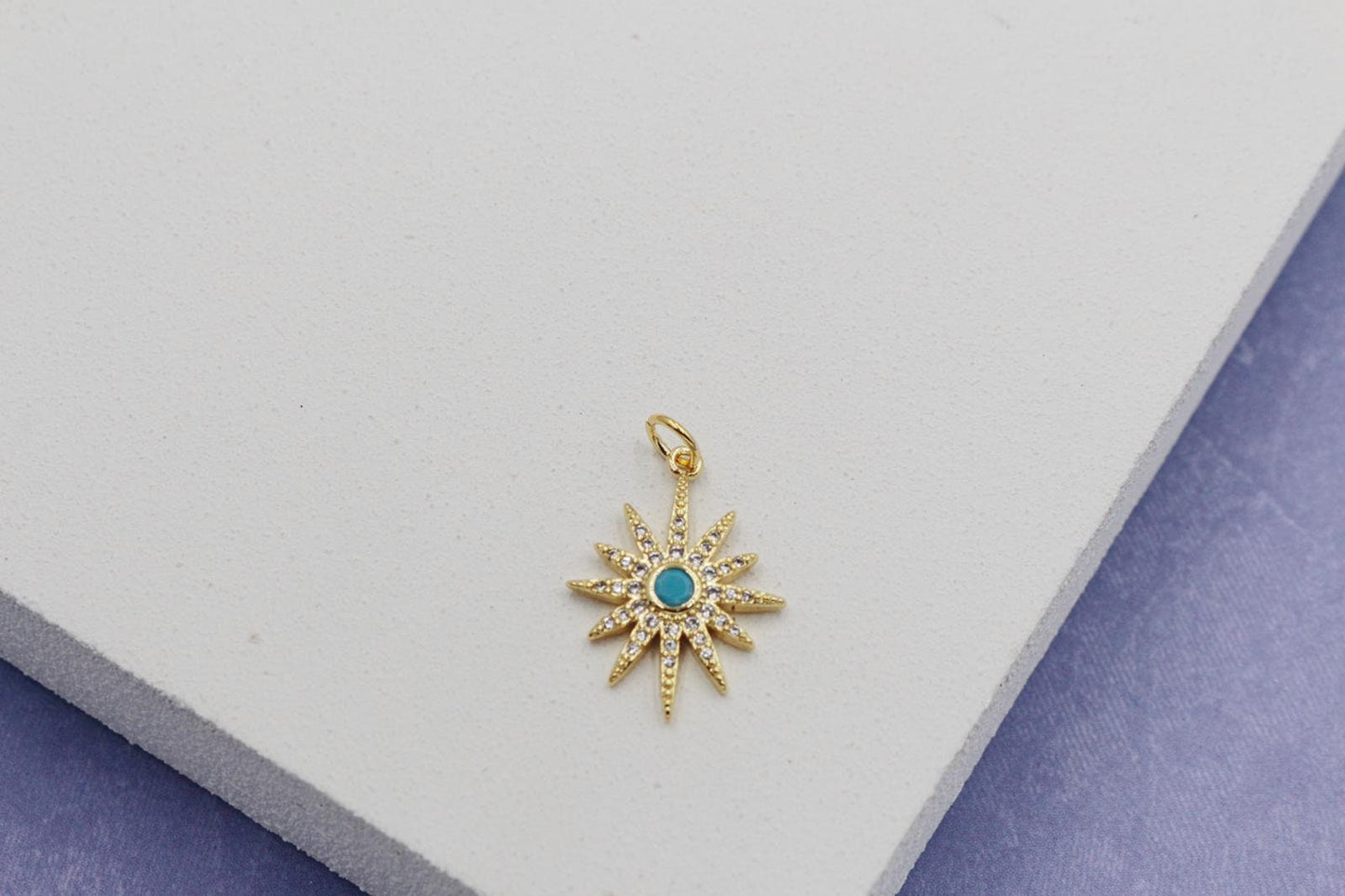 Starburst with Blue Stone Pendant