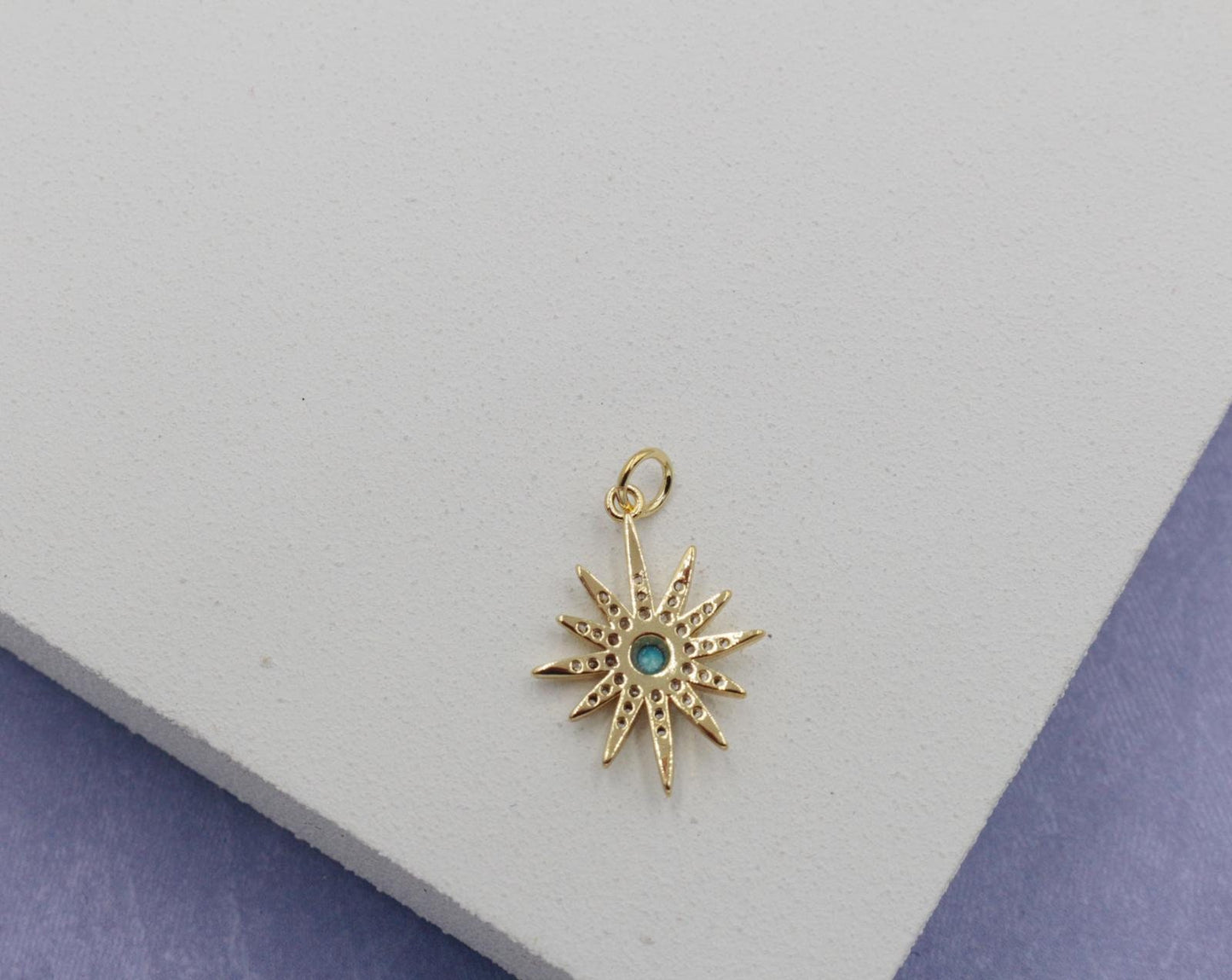 Starburst with Blue Stone Pendant