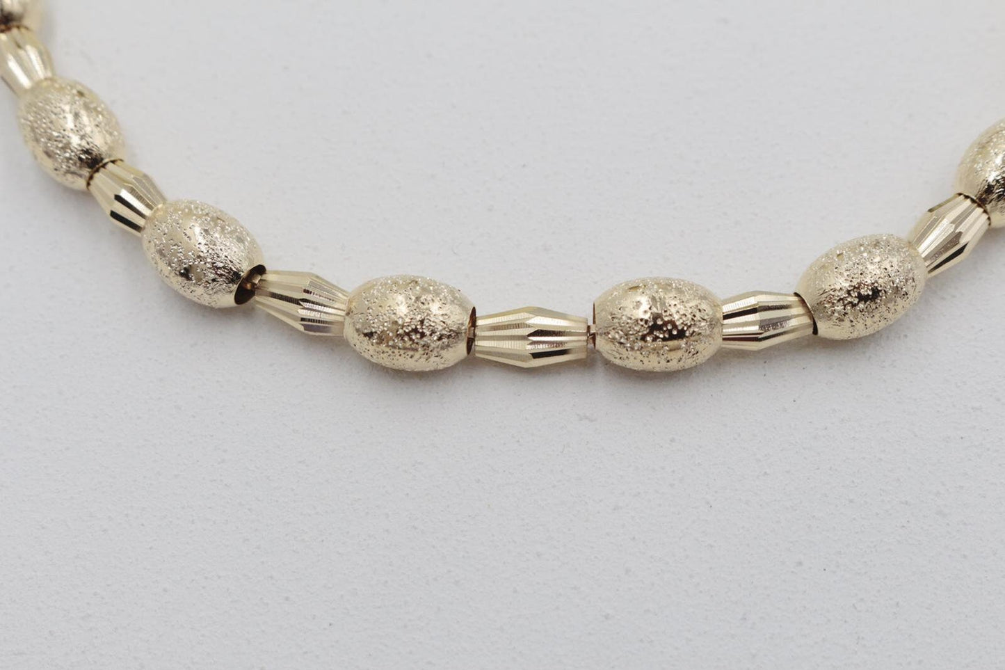 Dainty Beaded Detail Box Chain Anklet