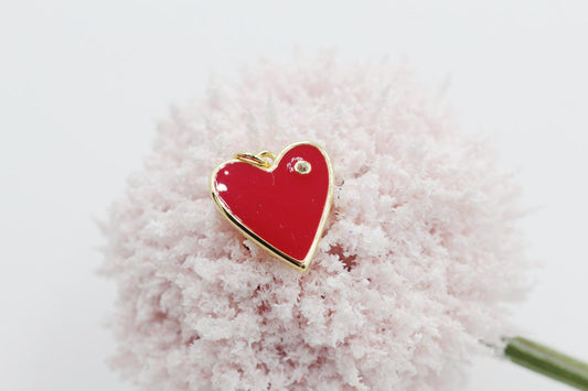 Red or White Heart with Cubic Zirconia Accent Pendant