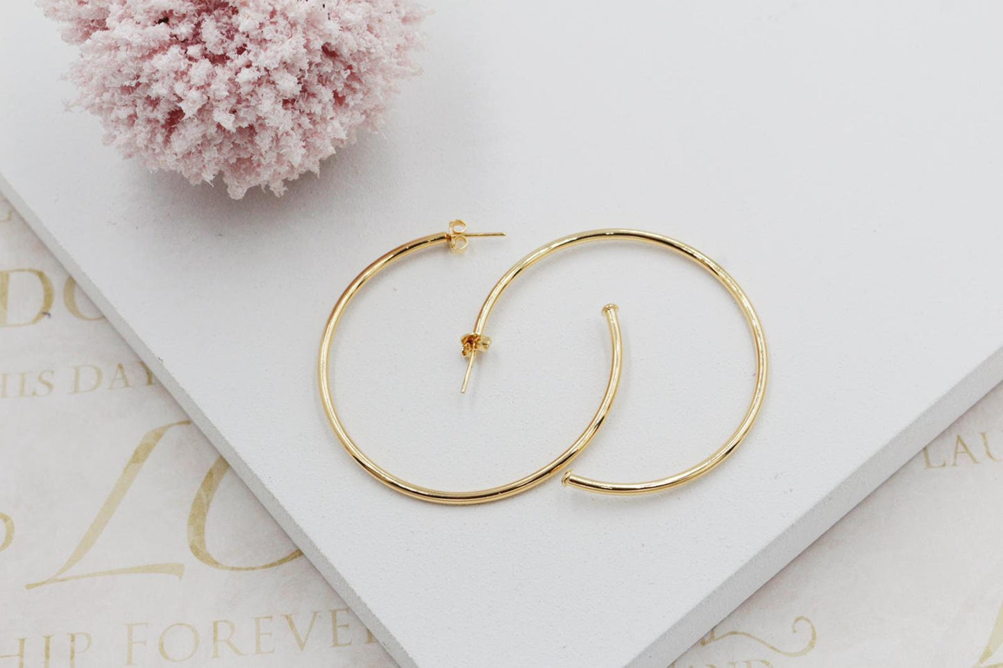 Slim Open Hoops Earrings