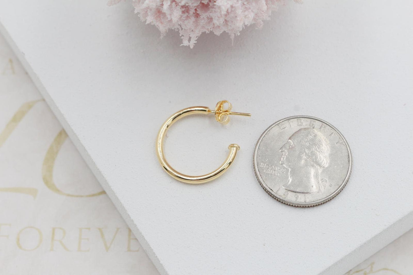 Slim Open Hoops Earrings