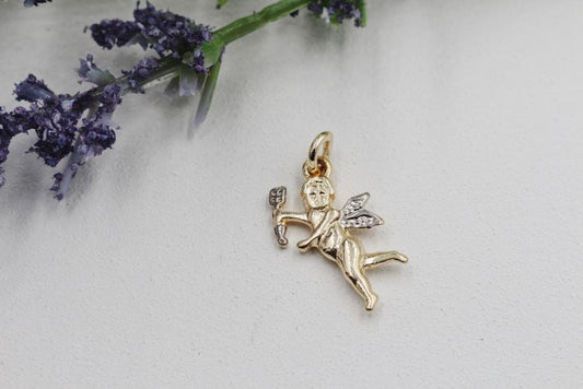 Dainty Angel with Bow & Arrow Pendant