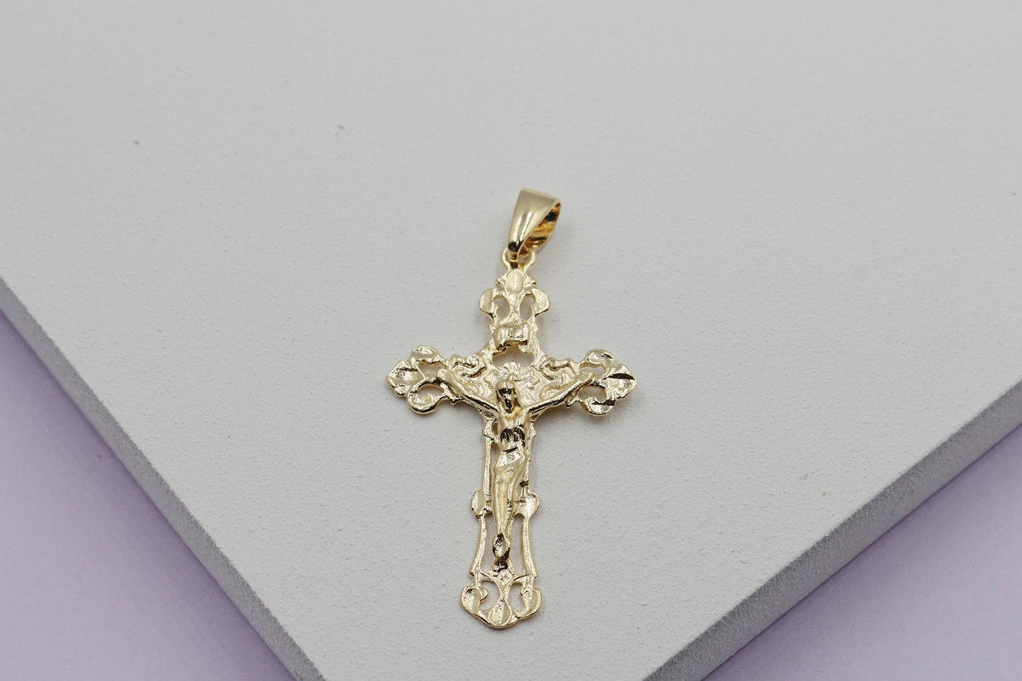 Ornate Crucifix Cross Pendant