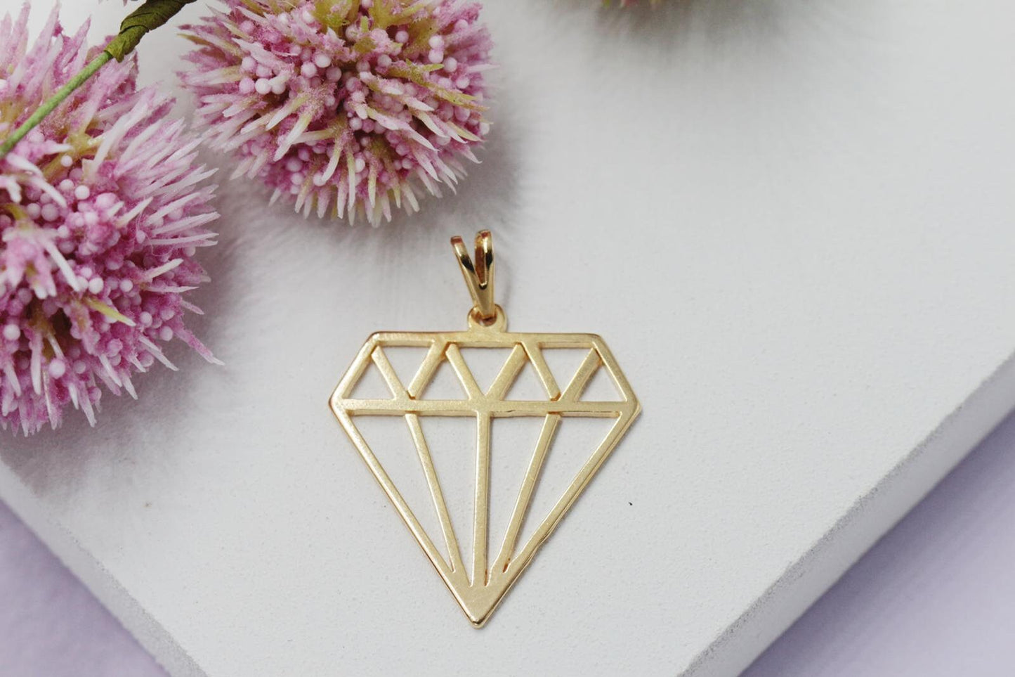 Cut Out Design Diamond Pendant