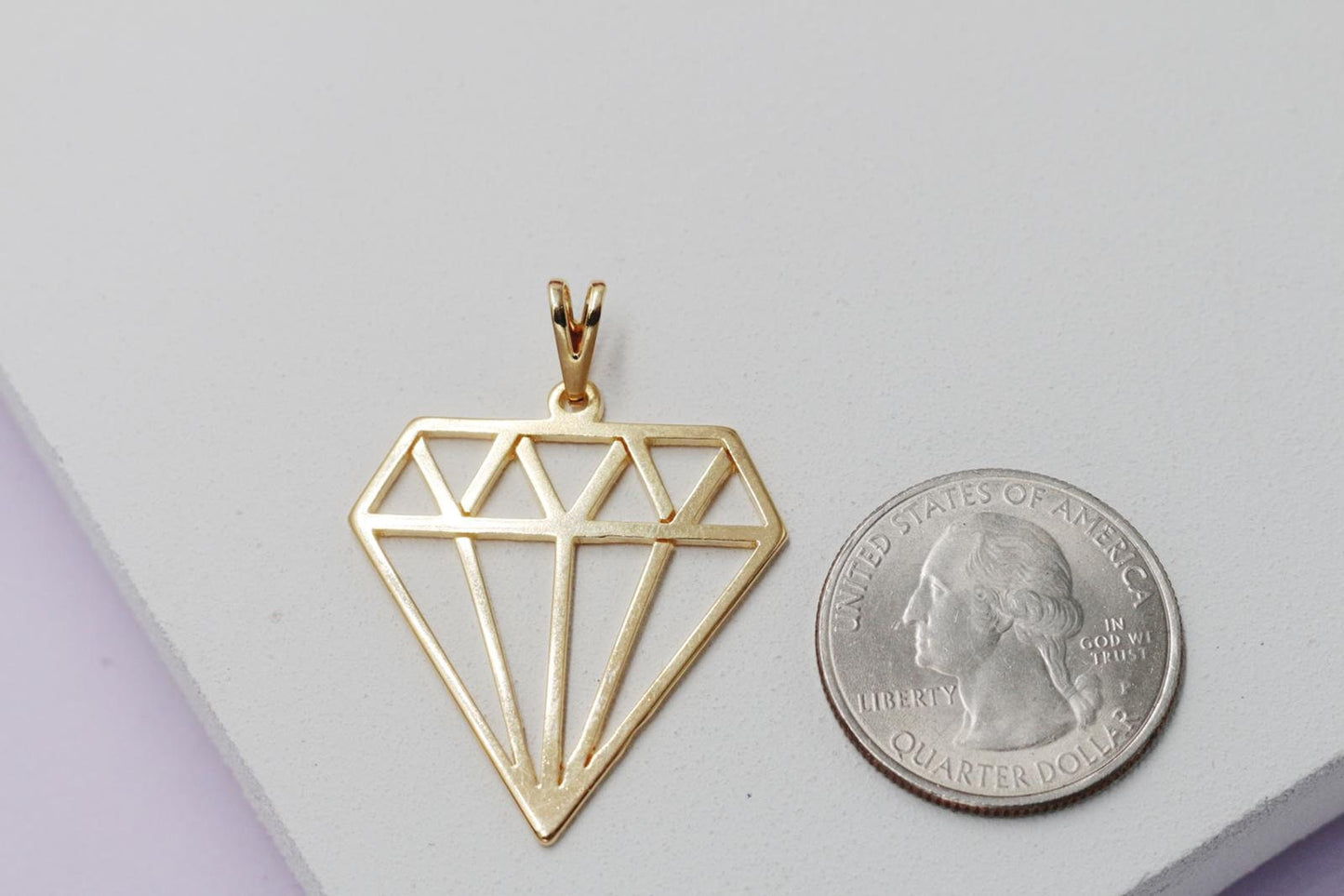 Cut Out Design Diamond Pendant