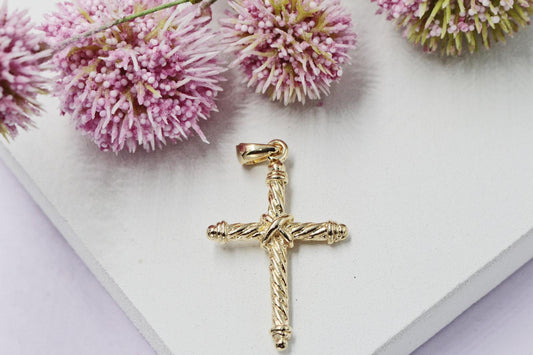 Cross with Twist Detail Pendant