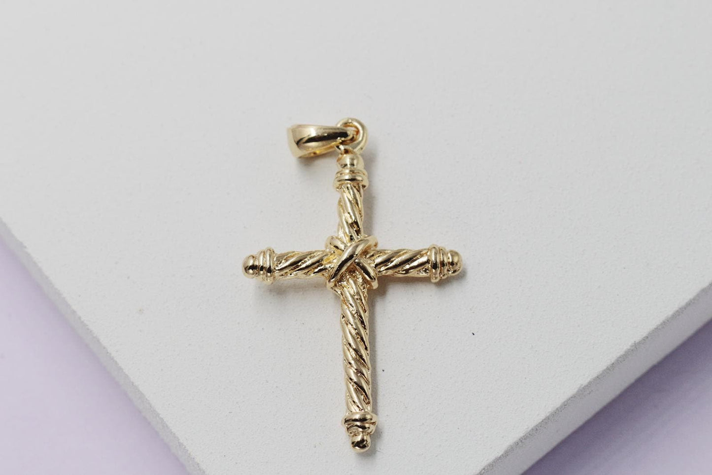 Cross with Twist Detail Pendant