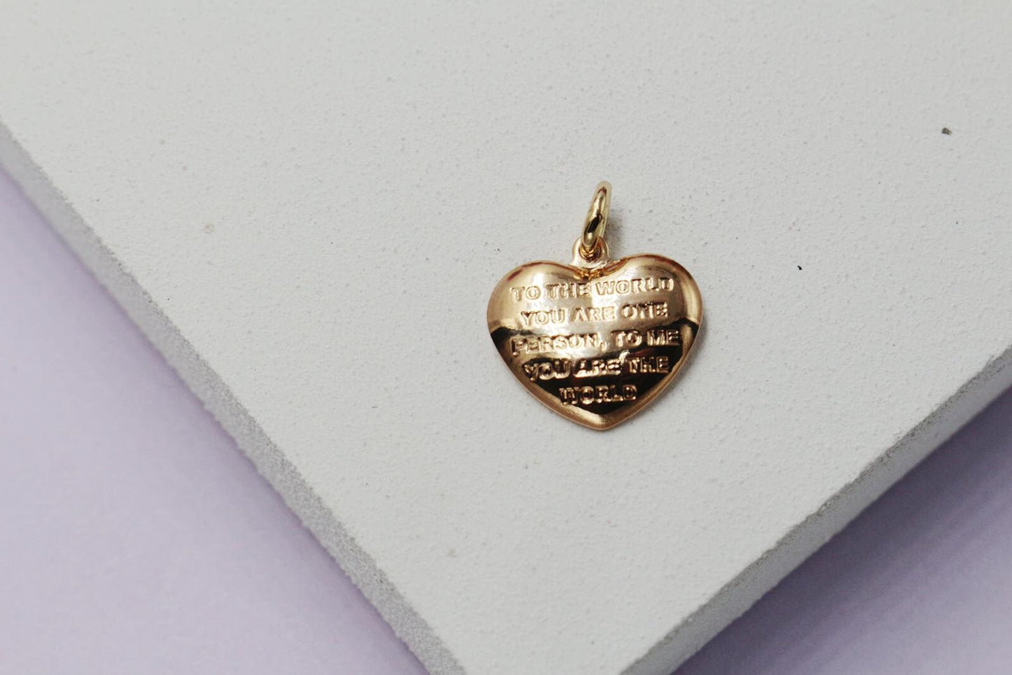 Heart "I Love You" Poem Pendant