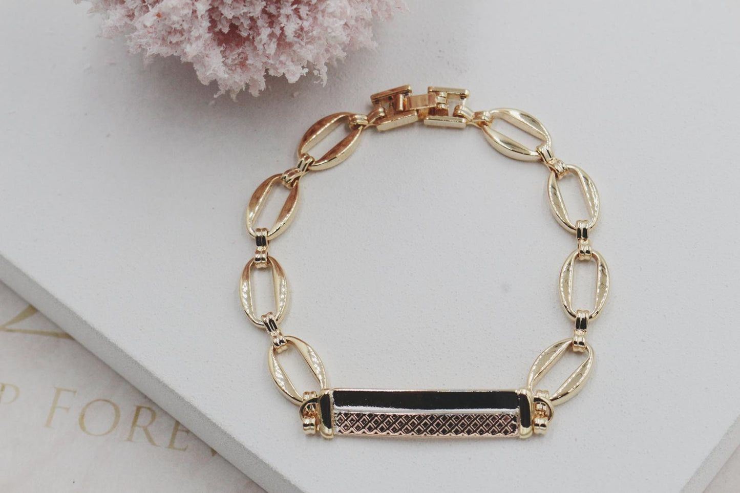 2 Tone Plaque Bracelet