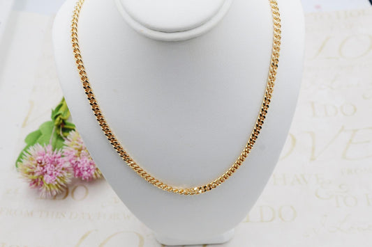 Square Cuban Link Chain 4mm