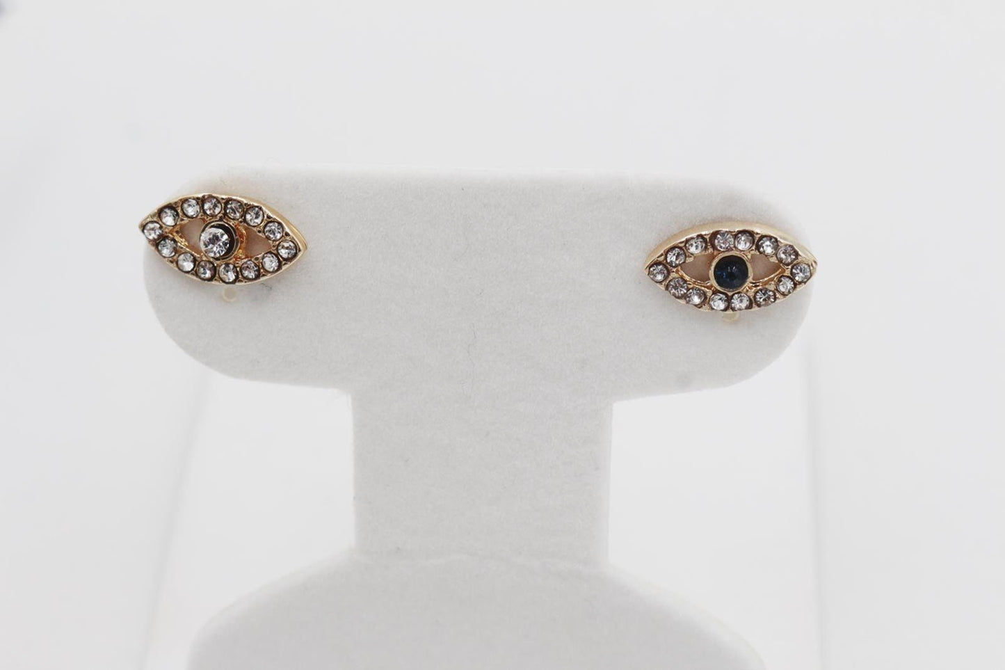 All Cubic Zirconia Dainty Eye Earrings