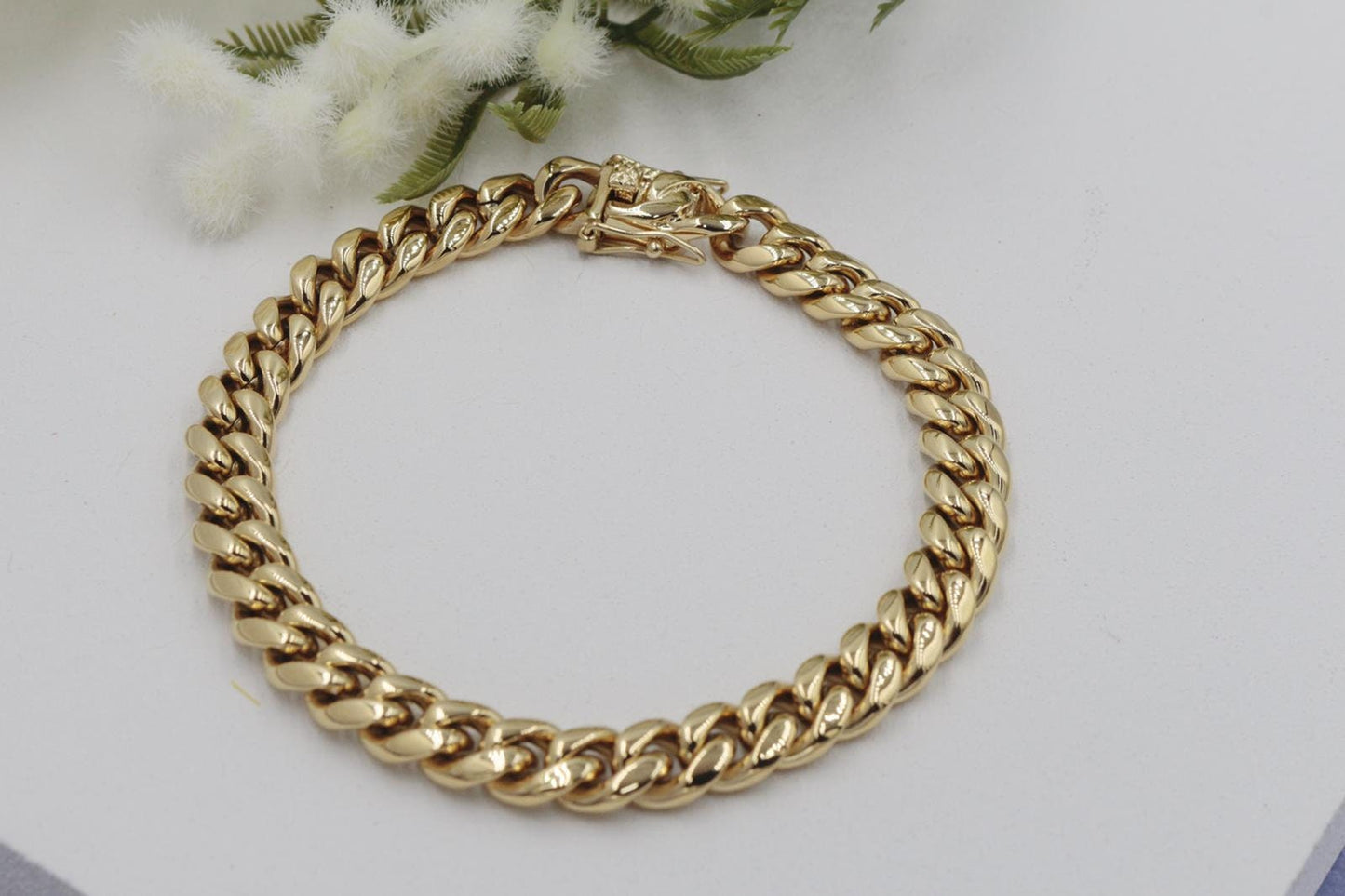 Cuban Chain Open Box Closer Anklet 6mm 8mm 10mm