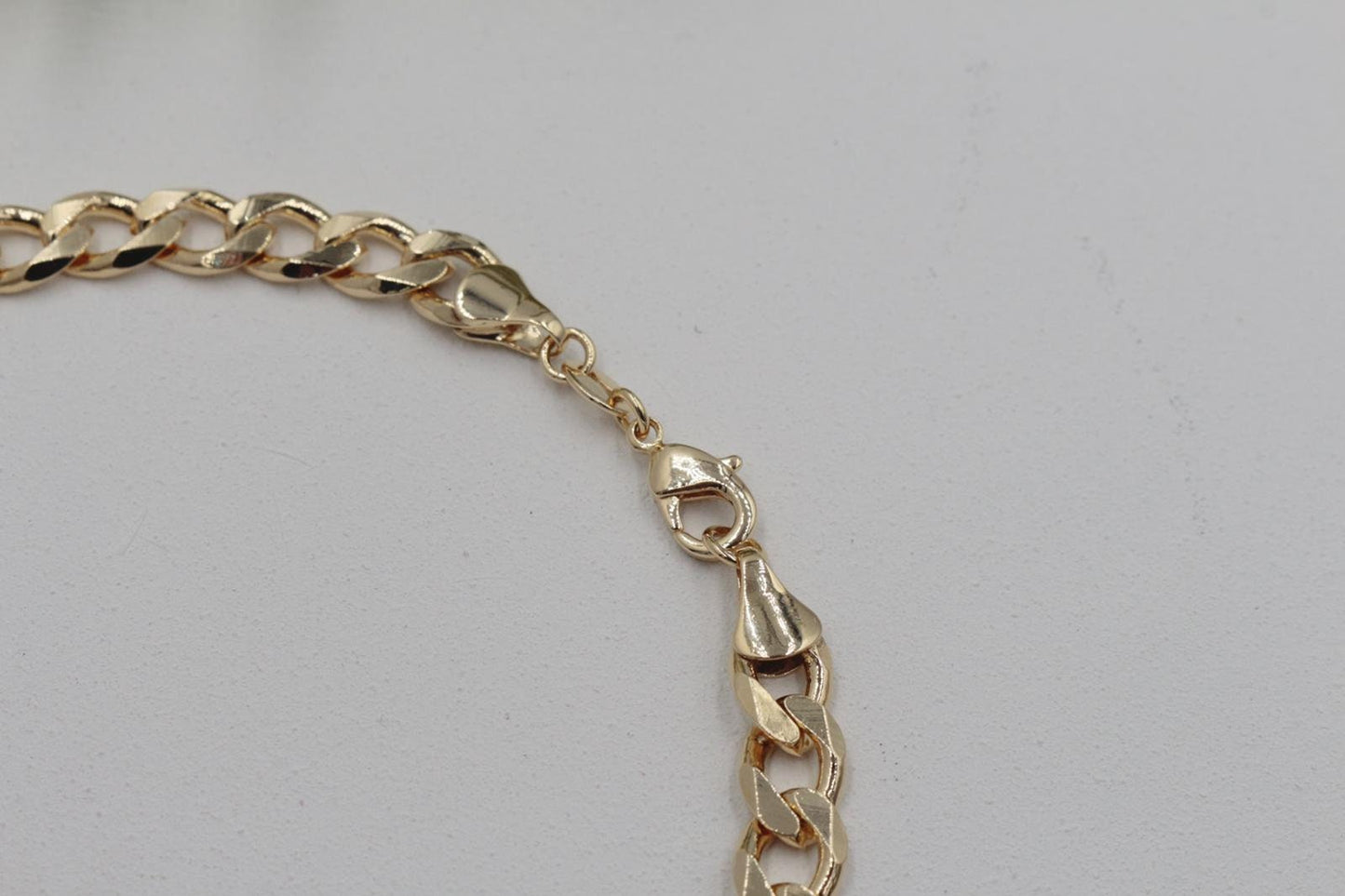 Cuban Link Flat Chain Anklet 6mm