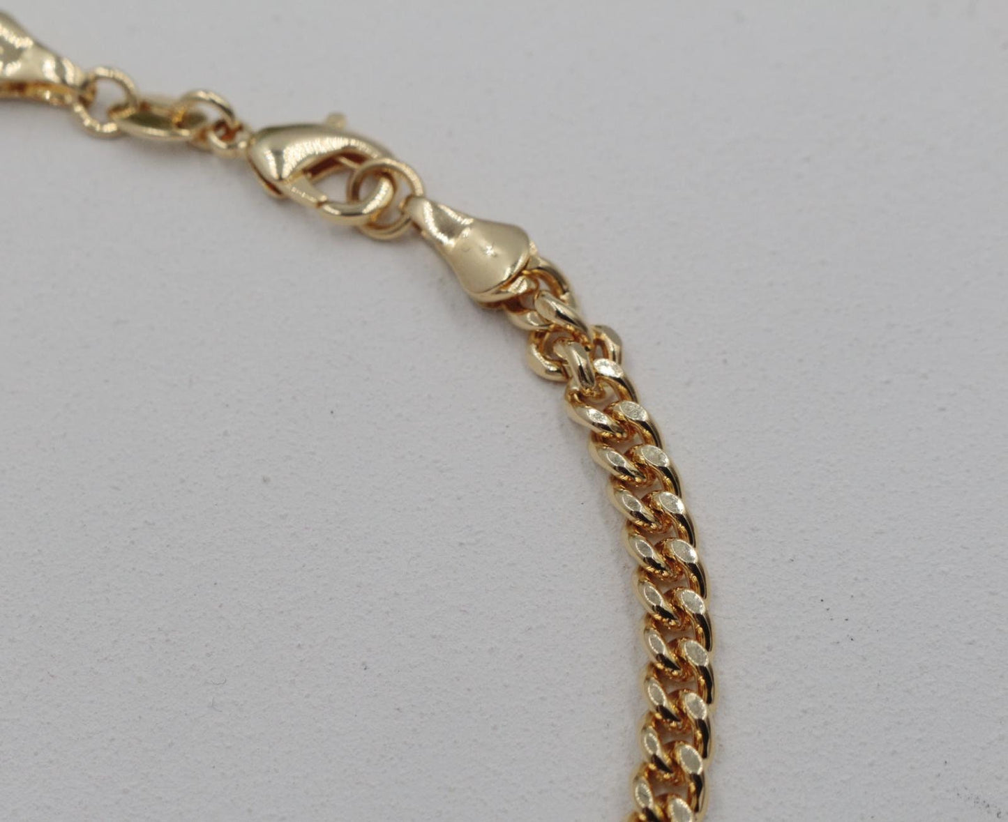 Thin Cuban Link Chain Anklet 3mm