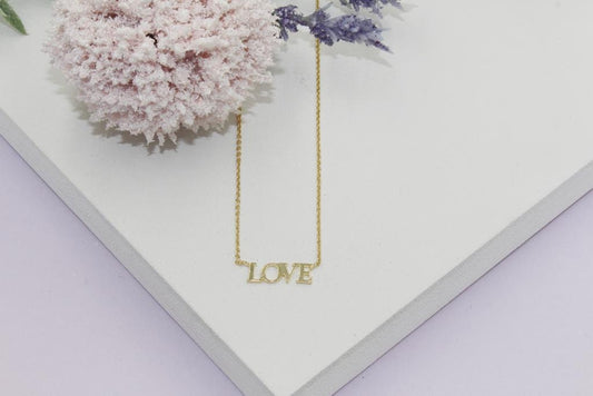 "LOVE"  Rolo Chain Necklace