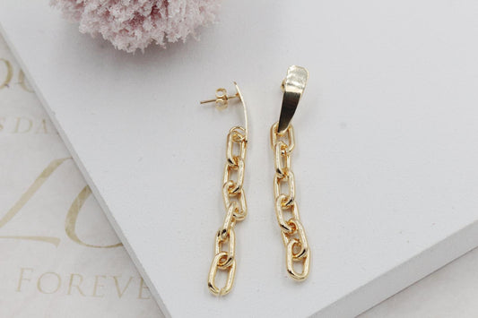 Long Paper Clip Earrings